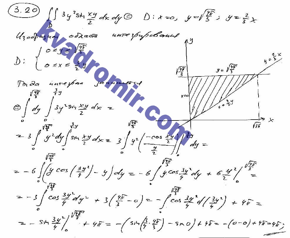 Решебник сборник Кузнецова по высшей математике. Ввести через интеграл пирамиду. Вариант 92 математика